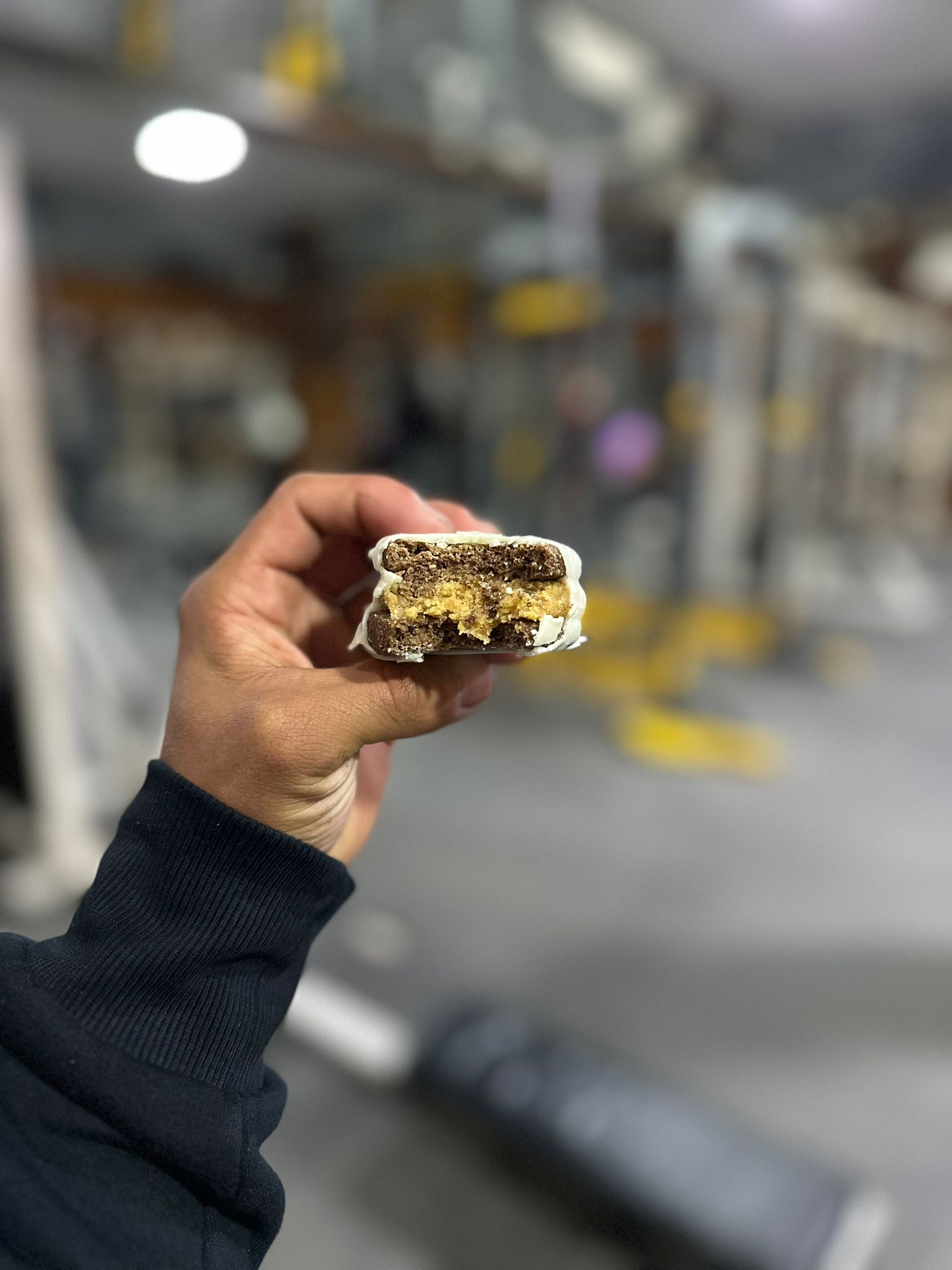 Caja de alfajores de chocolate blanco